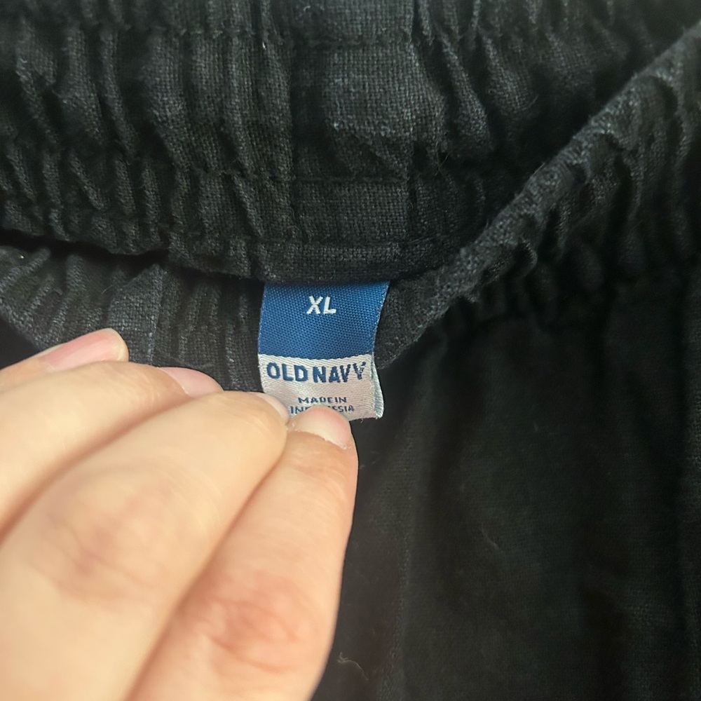 Black linen pants old navy - Picture 2 of 4